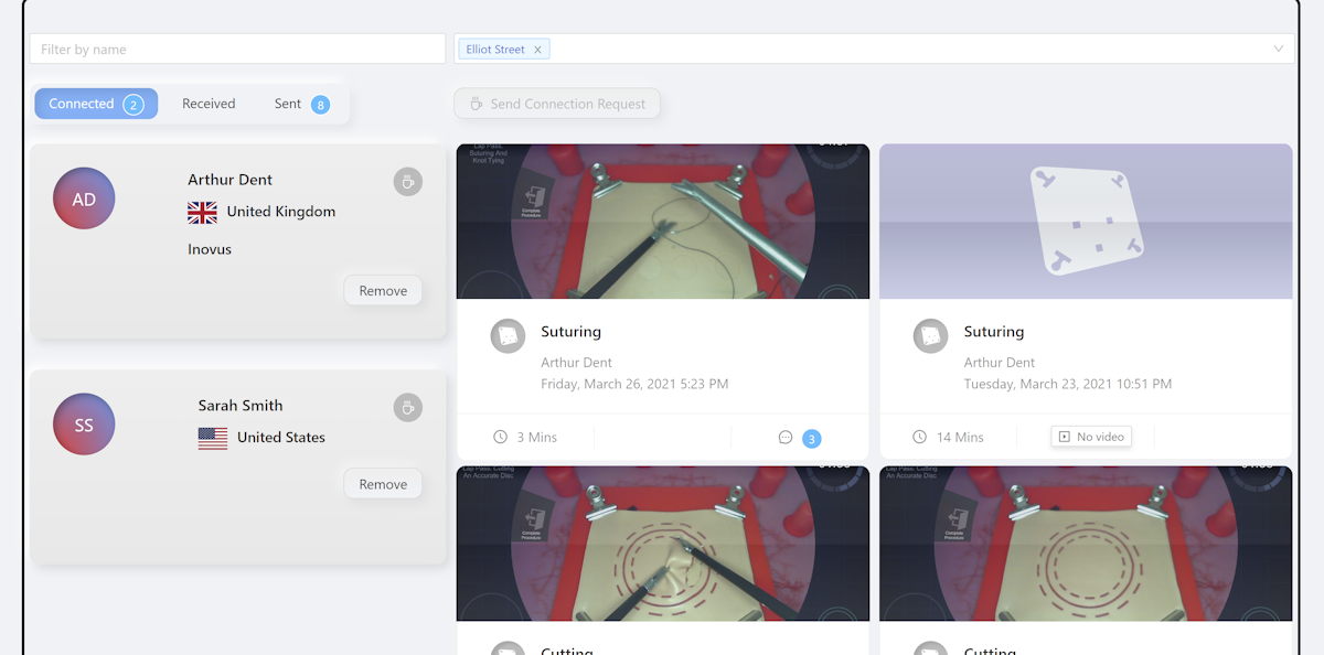 Now you can see who you are conected with and what they have been up to.