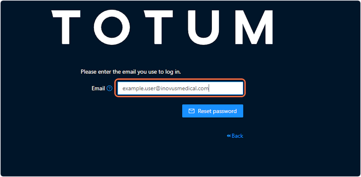 Type your registered email