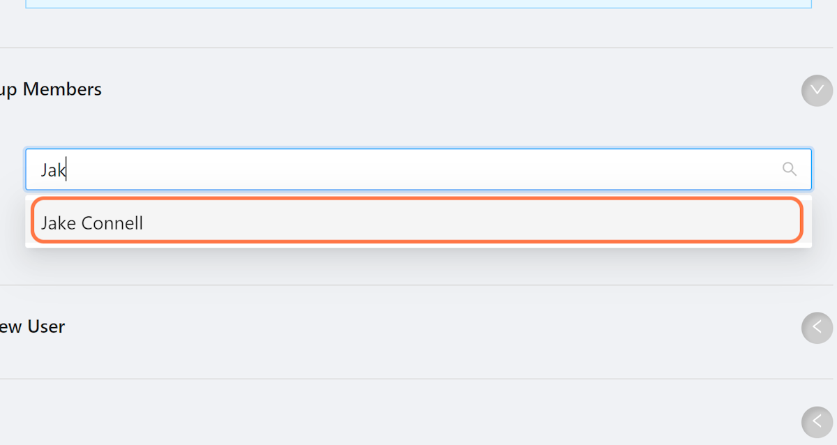 Click on the name as it appears in the dropdown menu
