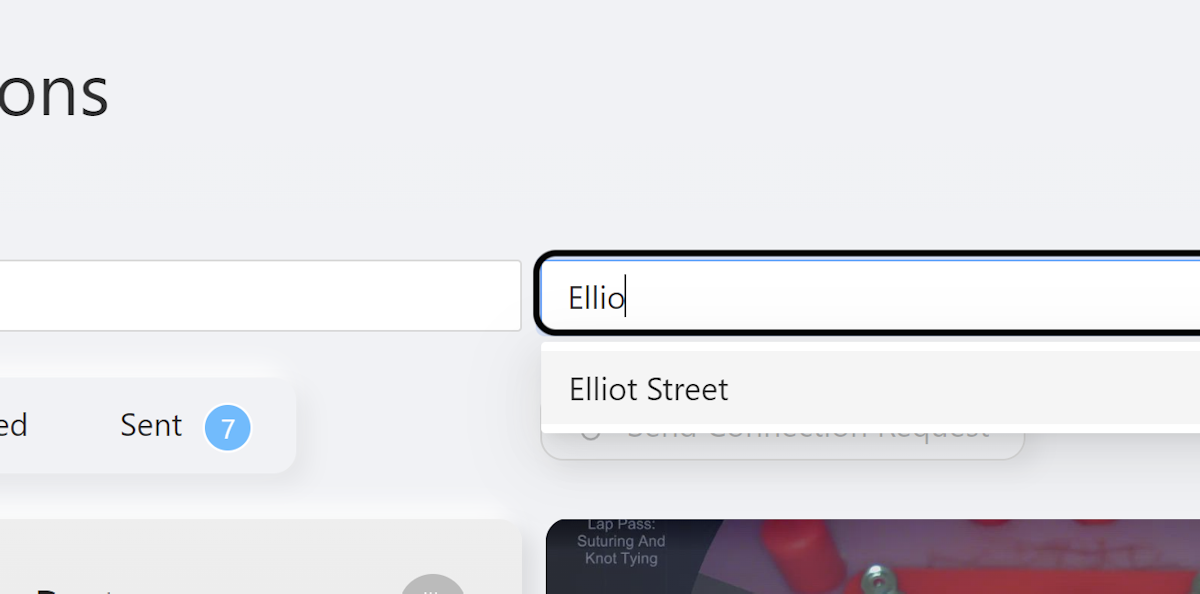 Type the name of the user you want to find
