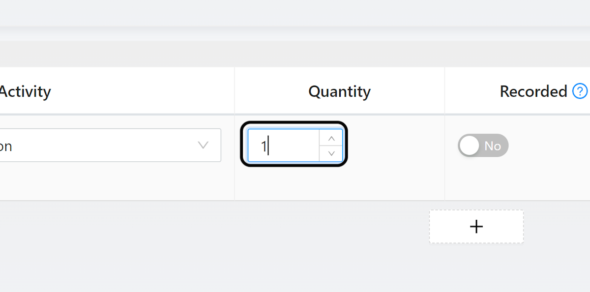 Select the quantity you would like to see performed