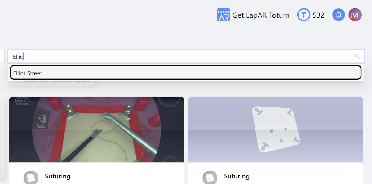 Click on the name that appears in the drop down