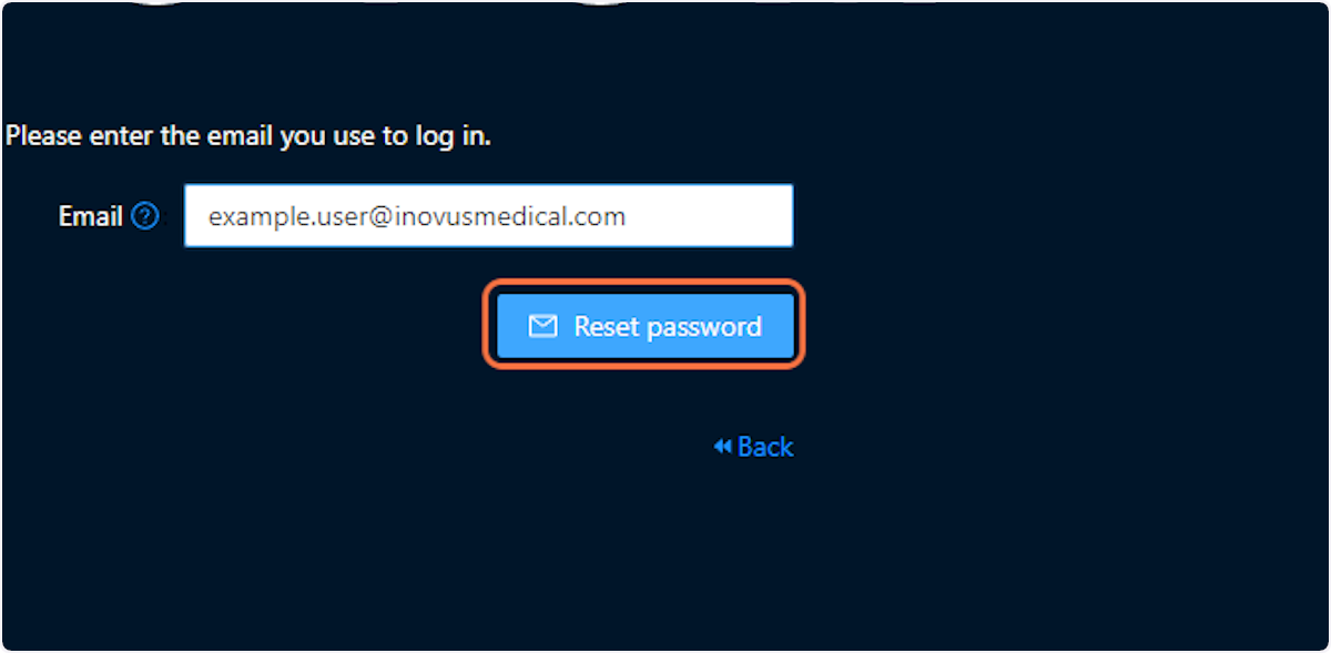 Click on Reset password