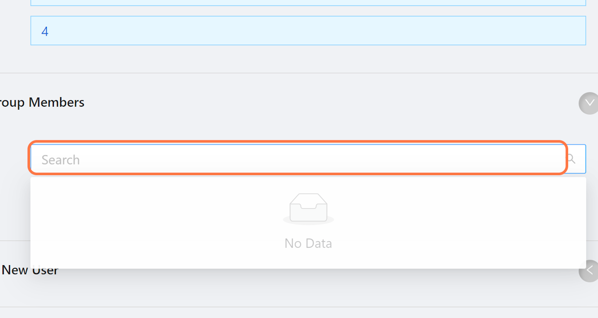 Click on Search field
